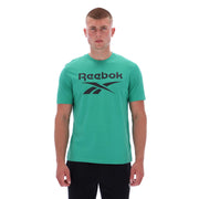 Reebok Men's Chad Big Logo Crew Neck Ss Tee  In Green REG