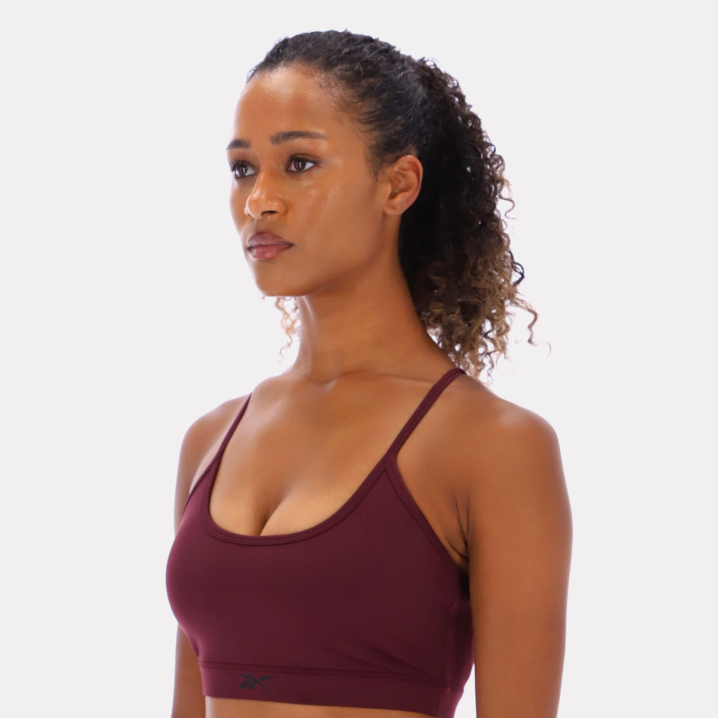 Reebok Apparel  Women's Kendal Core Strappy Bra Reebok Training App Women Black Cherry Reg