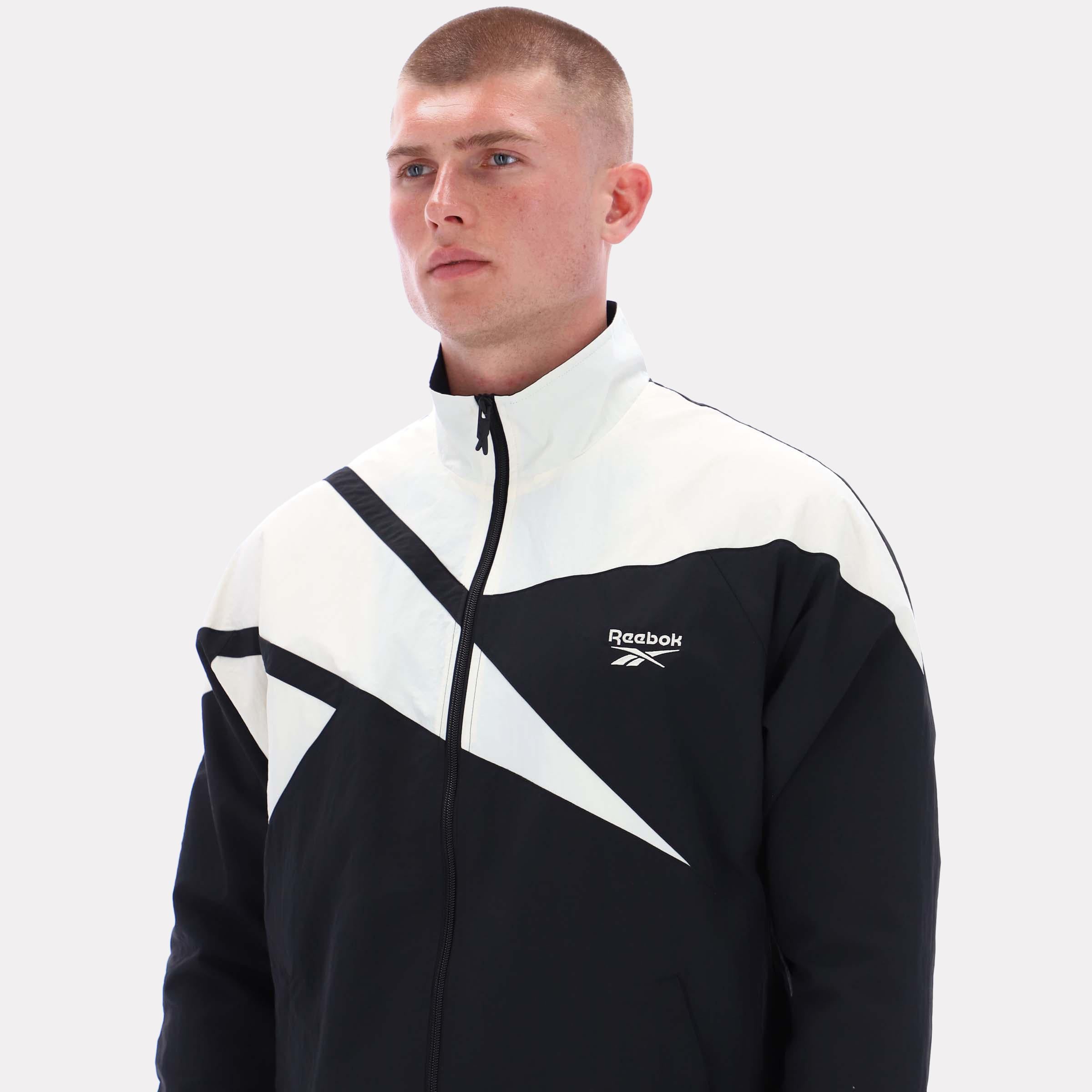 Veste de survêtement Reebok Classics pour homme, noire, modèle Cl F Fr, taille standard.