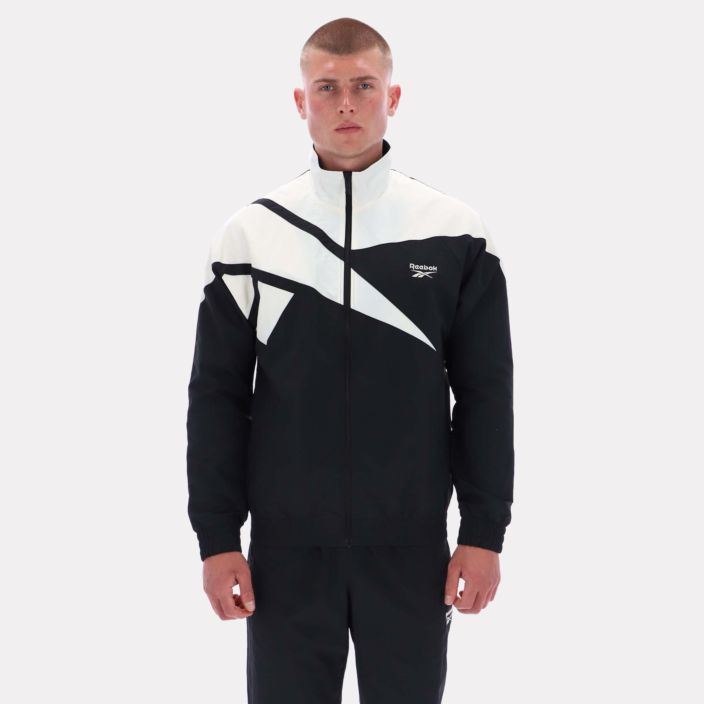 Veste de survêtement Reebok Classics pour homme, noire, modèle Cl F Fr, taille standard.