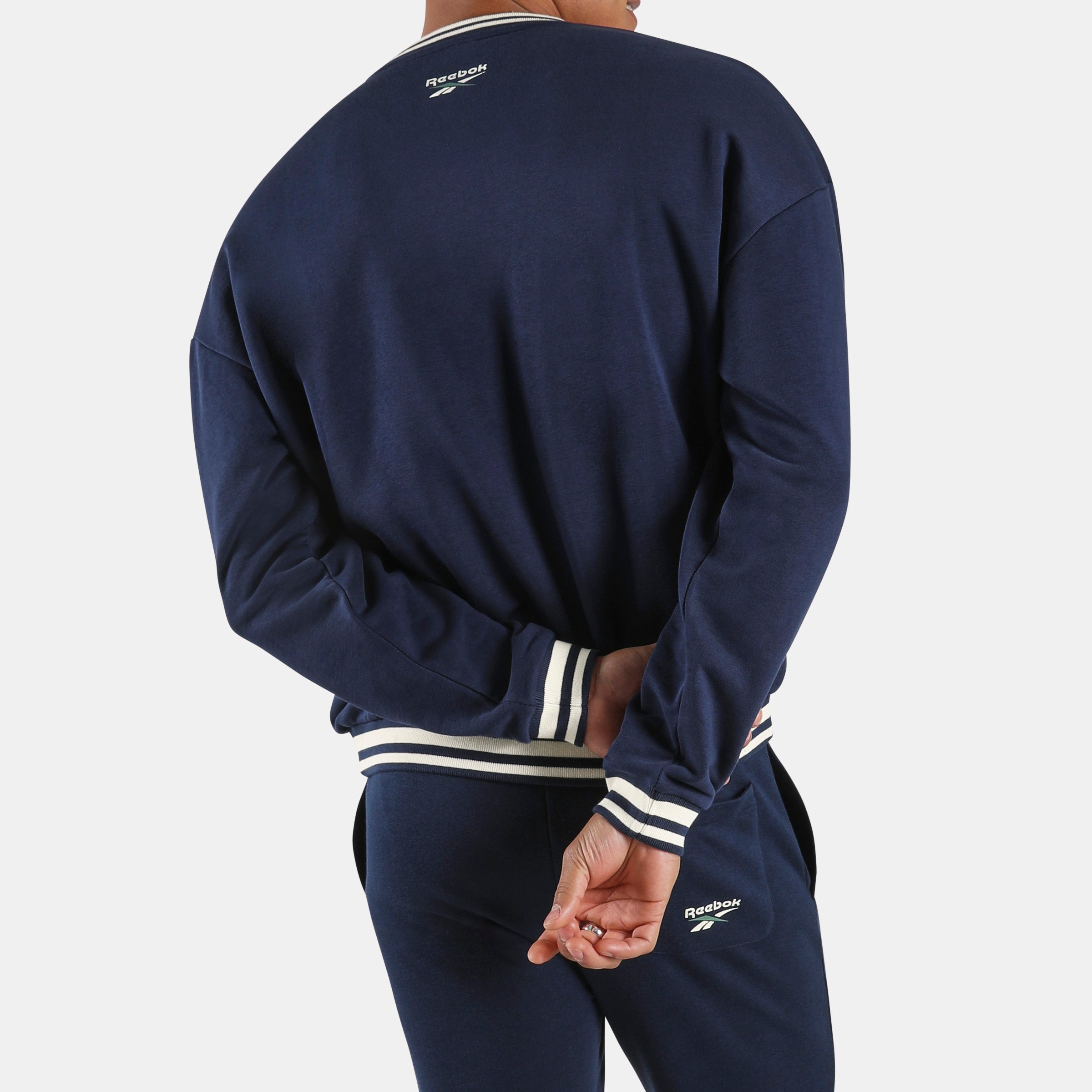 Reebok Men's Lawn Club Crew Sweat  In Navy REG