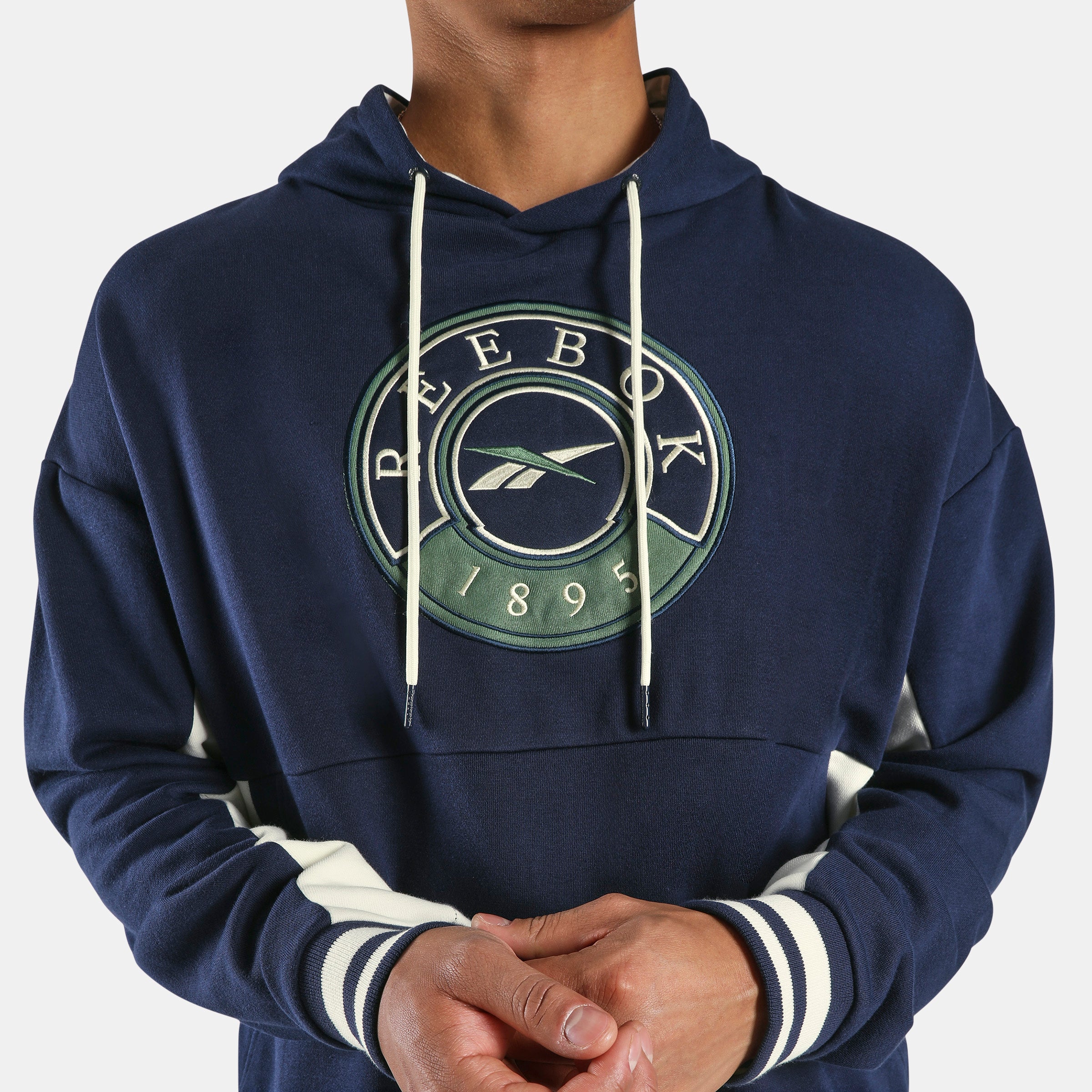 Reebok Men's Lawn Club French Terry Hoodie  In Navy REG