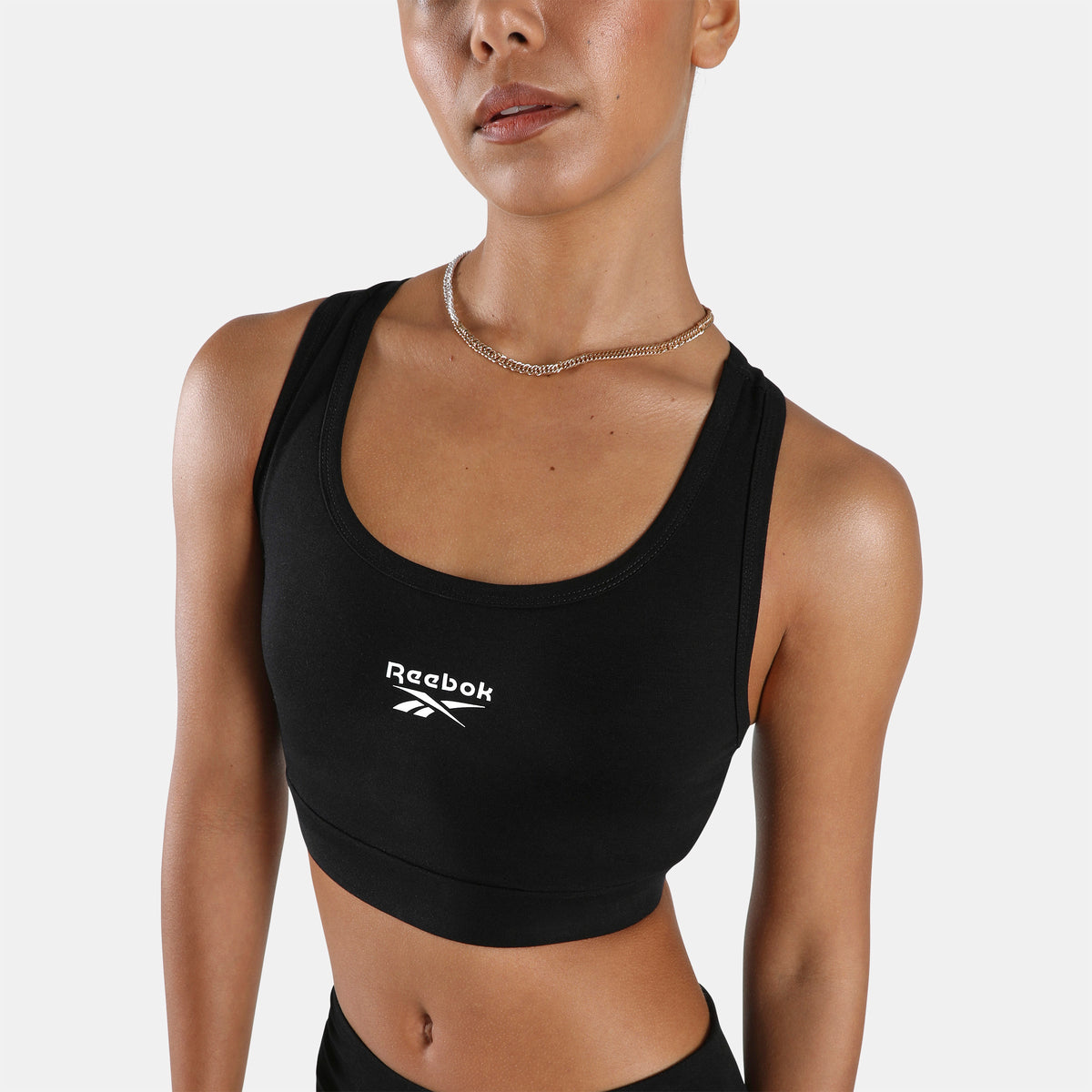 Reebok Women's Id Cotton Bralette  In Black REG