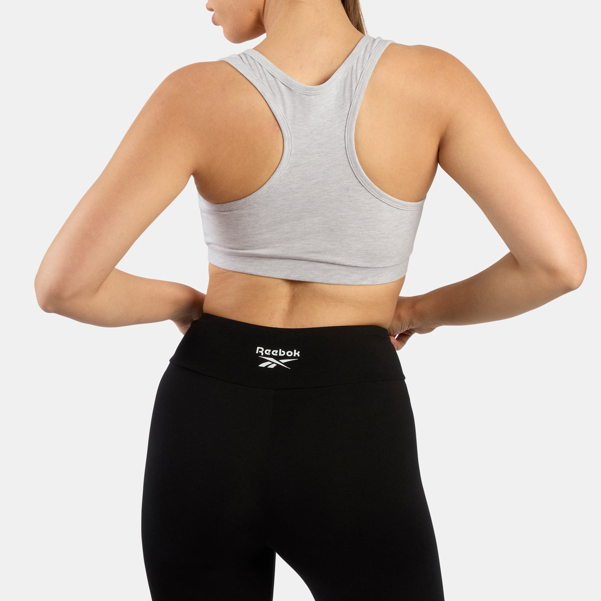 Reebok Women's Id Cotton Bralette  In Silver REG
