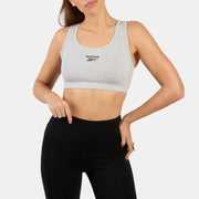 Reebok Women's Id Cotton Bralette  In Silver REG