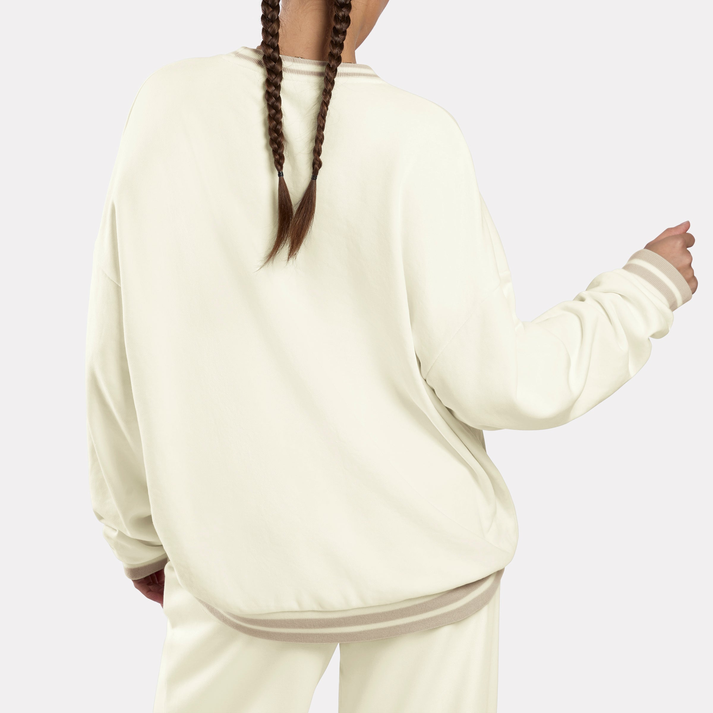 Reebok Women's Lawn Club Crew Sweatshirt  In Chalk REG