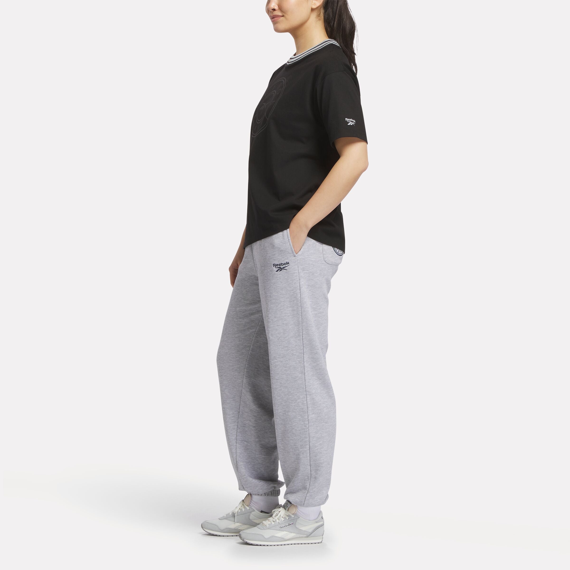 Reebok Women's Lawn Club T-Shirt  In Black REG