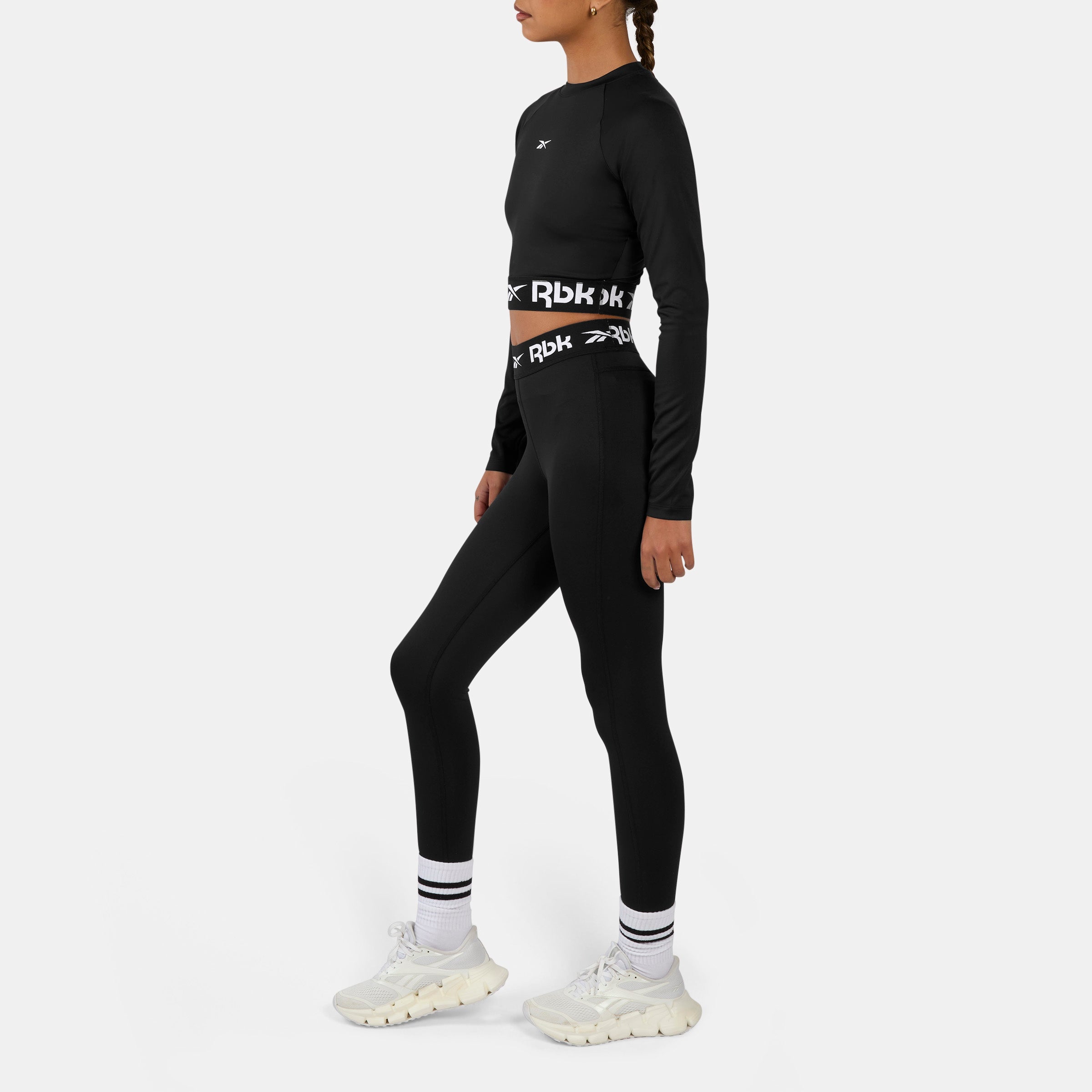 Reebok Women's Core Fitness Training Ruched Legging  In Black REG