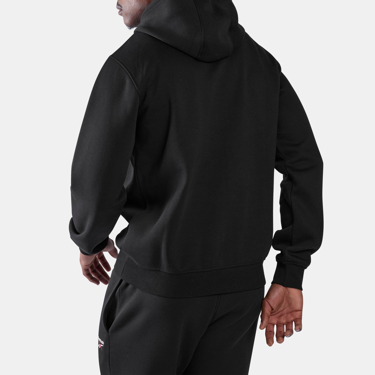 Reebok Men's Id 2-Col Logo Fleece Hoodie  In Black REG