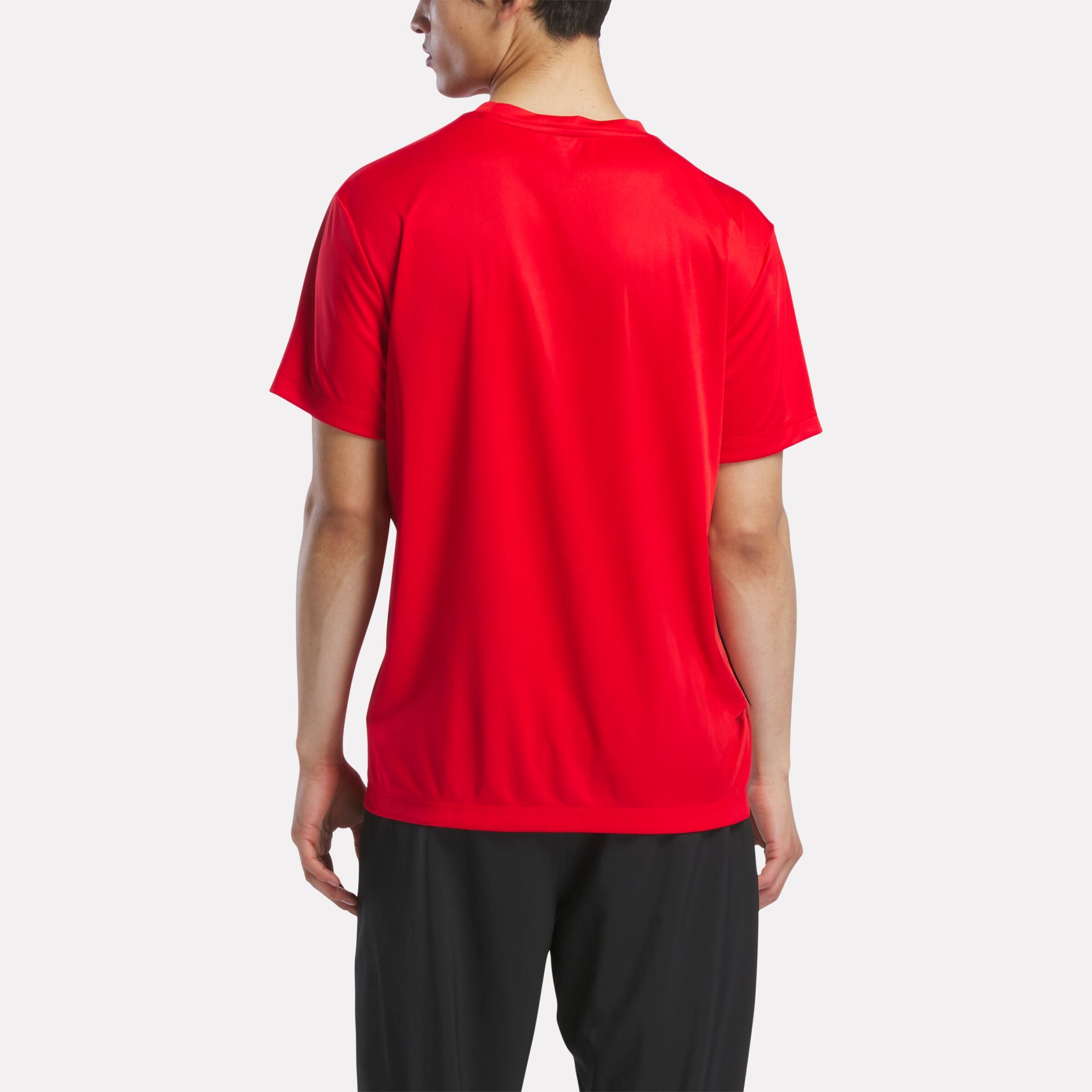 Reebok Men's Id Train Ss Tech Tee  In Red REG