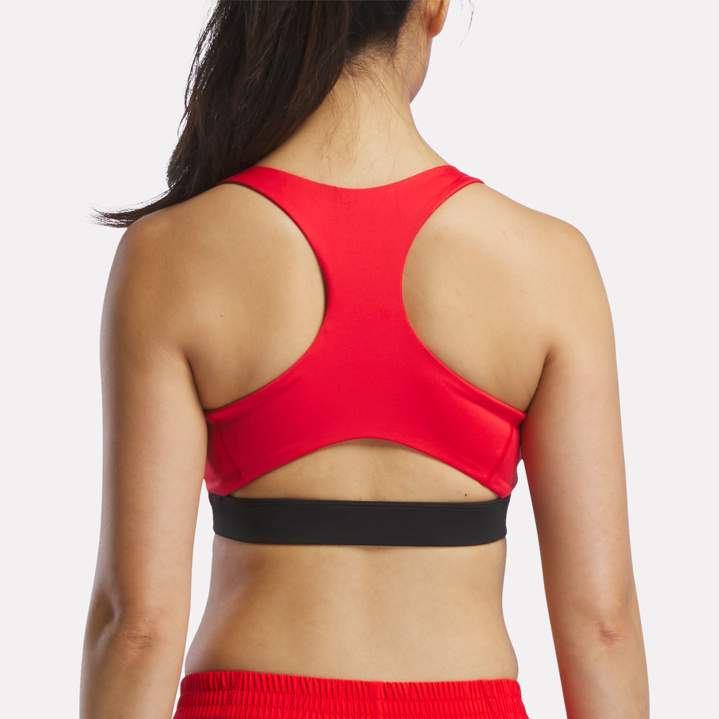 Reebok Women's Id Train Racer Bra  In Red REG