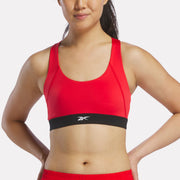 Reebok Women's Id Train Racer Bra  In Red REG