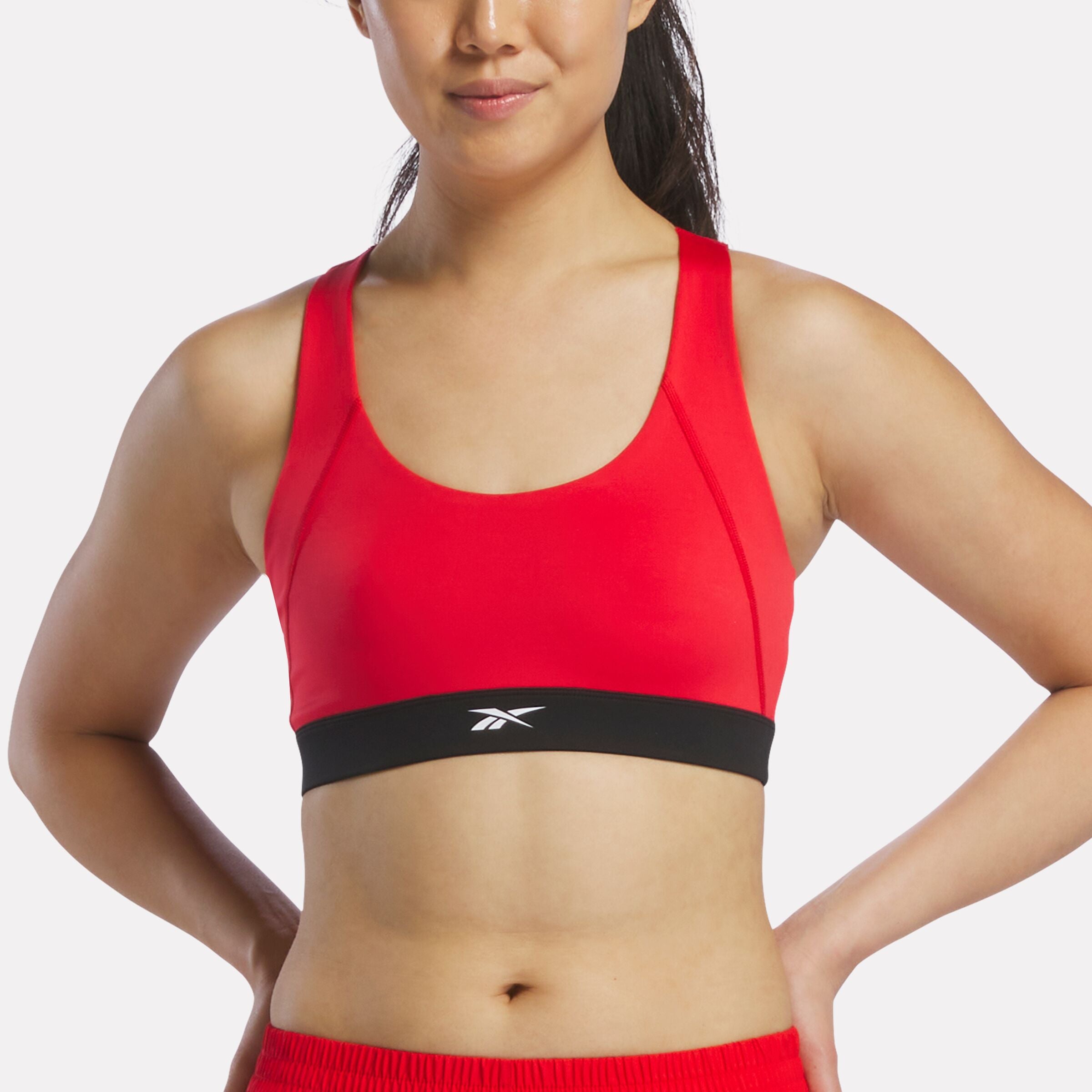 Reebok Women's Id Train Racer Bra  In Red REG