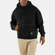 Reebok Men's Workwear Patch Logo Hoodie  In Black REG