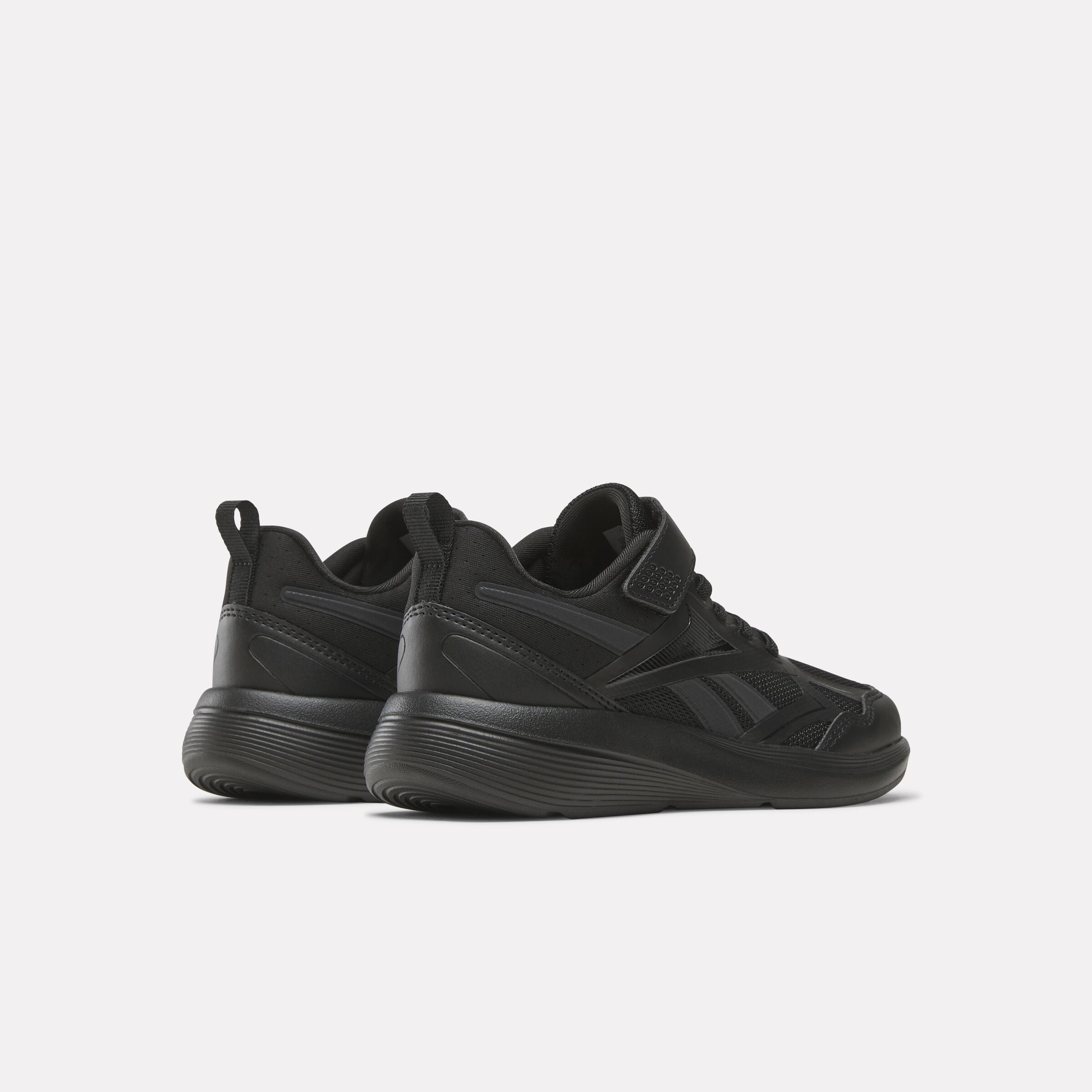 Reebok Boy's' Rush Runner 6.0 Elastic Lace Top Strap Child  In Black/Black M