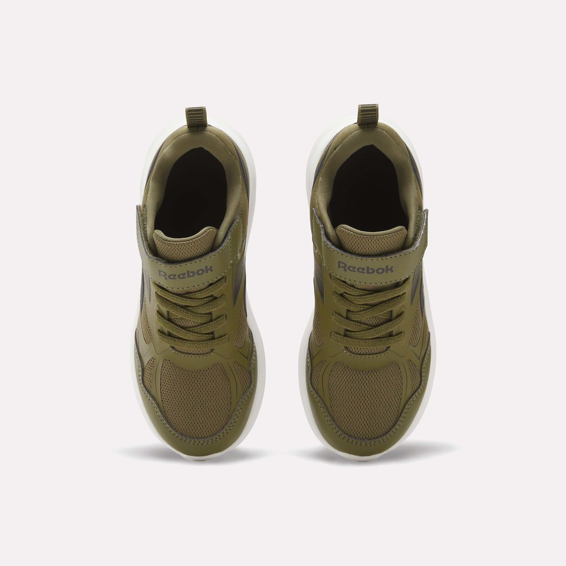 Reebok Boy's' Rush Runner 6.0 Elastic Lace Top Strap Child  In Olive M