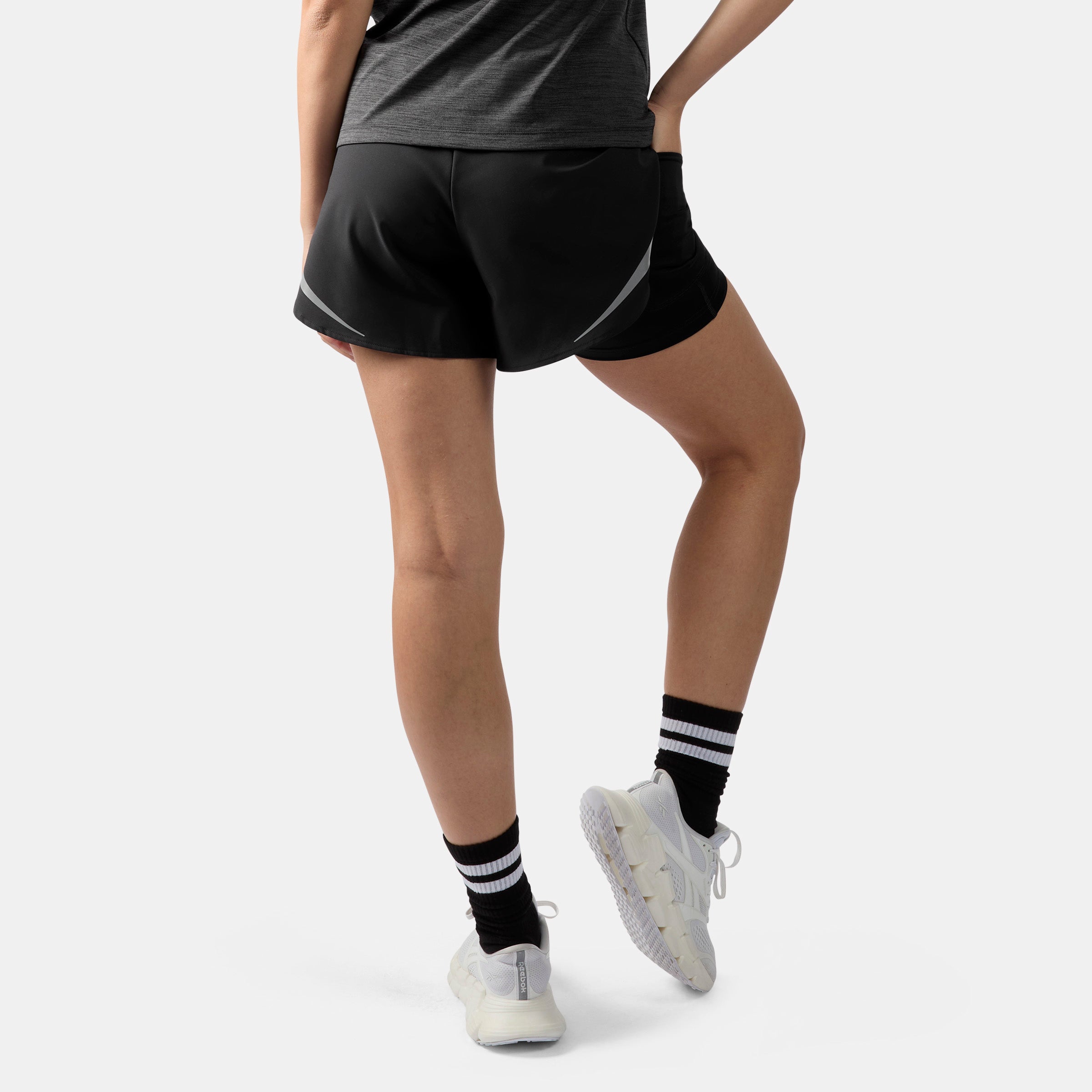 Reebok Women's Ath Speed 2 In 1 High Rise 5In Shorts  In Black REG