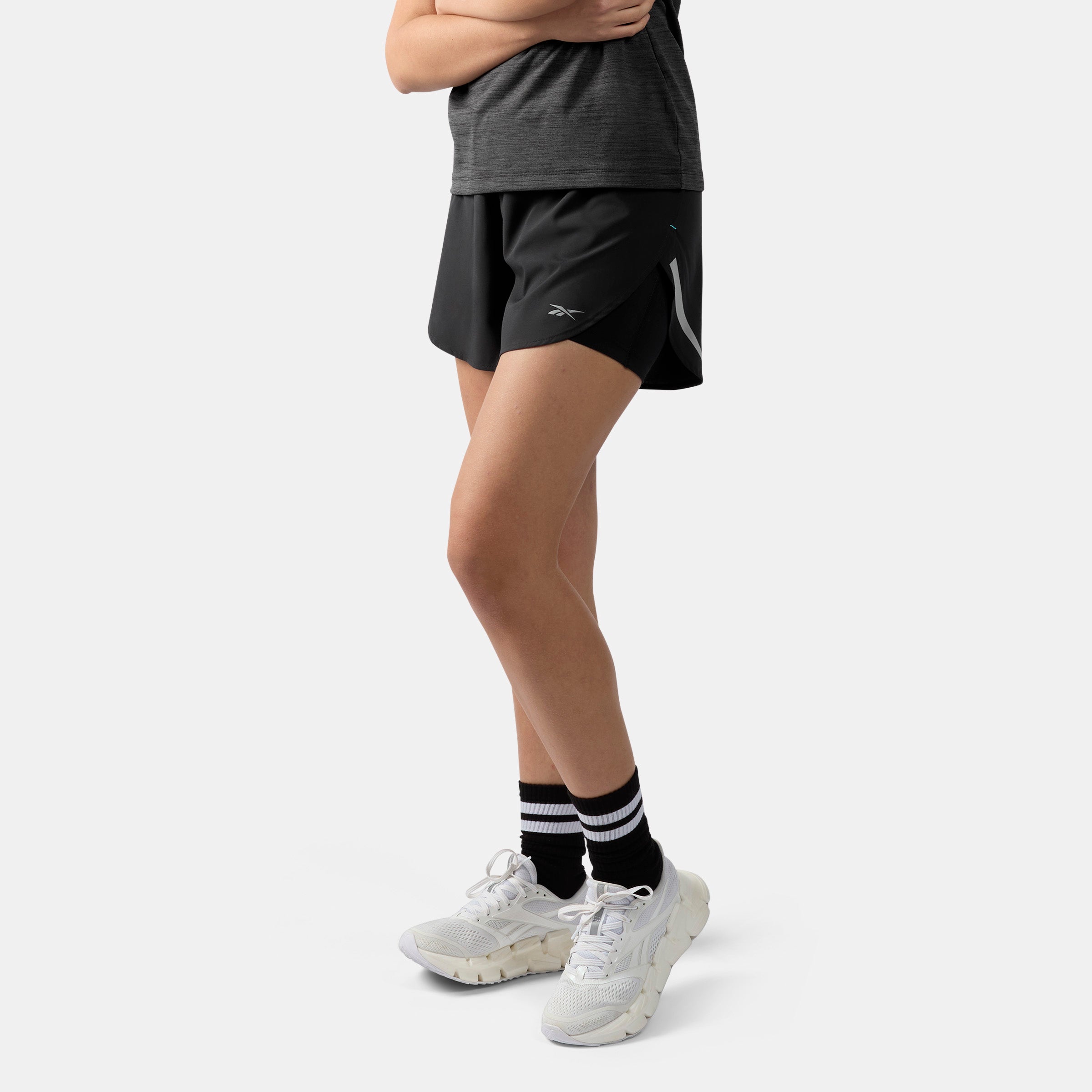 Reebok Women's Ath Speed 2 In 1 High Rise 5In Shorts  In Black REG
