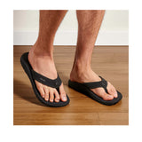 Olukai Men's Ohana in Black/Dark Shadow