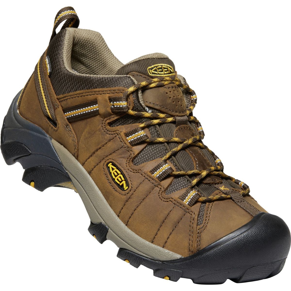 Keen Men's Targhee II WP Wide in Cascade Brown/Golden Yellow