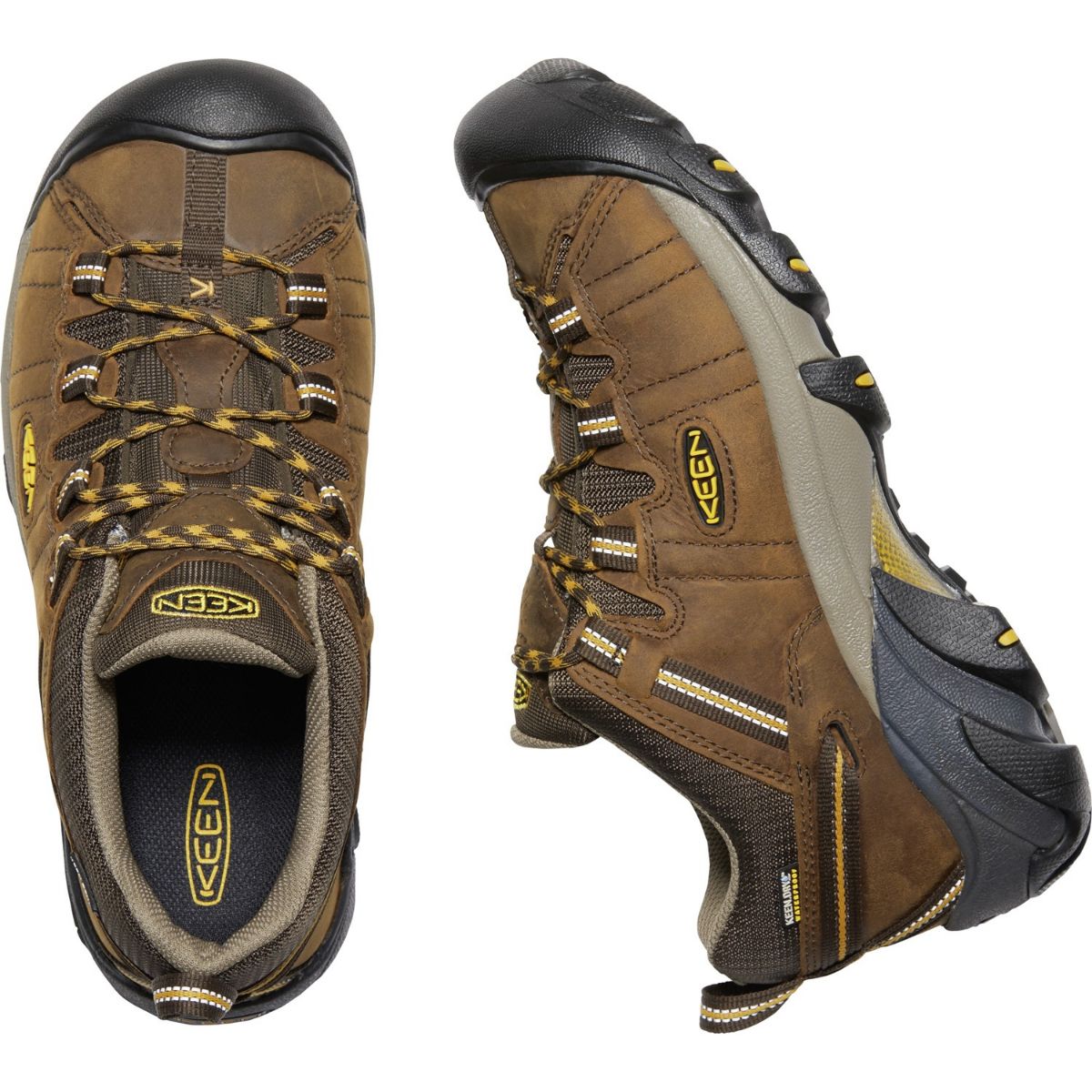 Keen Men's Targhee II WP Wide in Cascade Brown/Golden Yellow