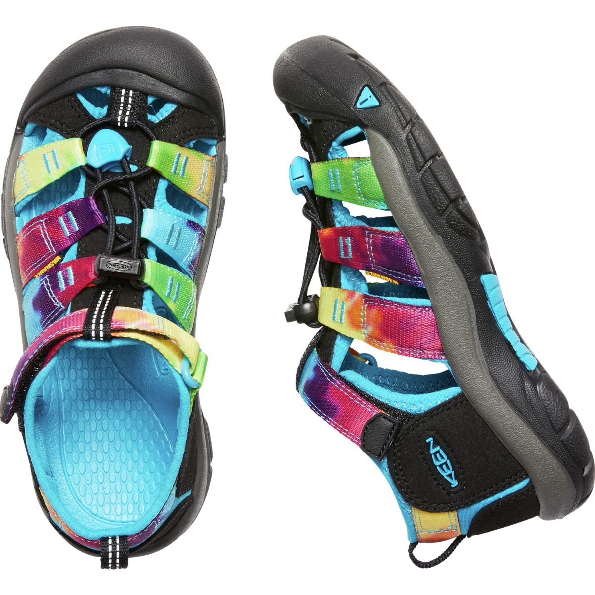 Keen Kids Newport H2 in Rainbow Tie Dye