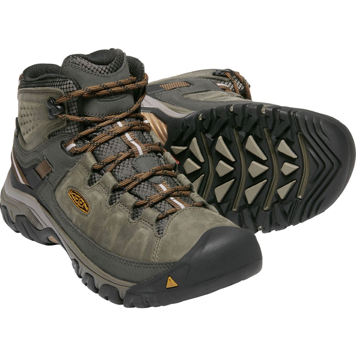 Keen Men's III Mid WP Wide in Black Olive/Golden Brown