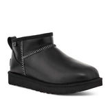 Ugg Women's Classic Ultra Mini Lthr Regen in Black