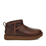 Ugg Women's Classic Ultra Mini Lthr Regen in Ironwood