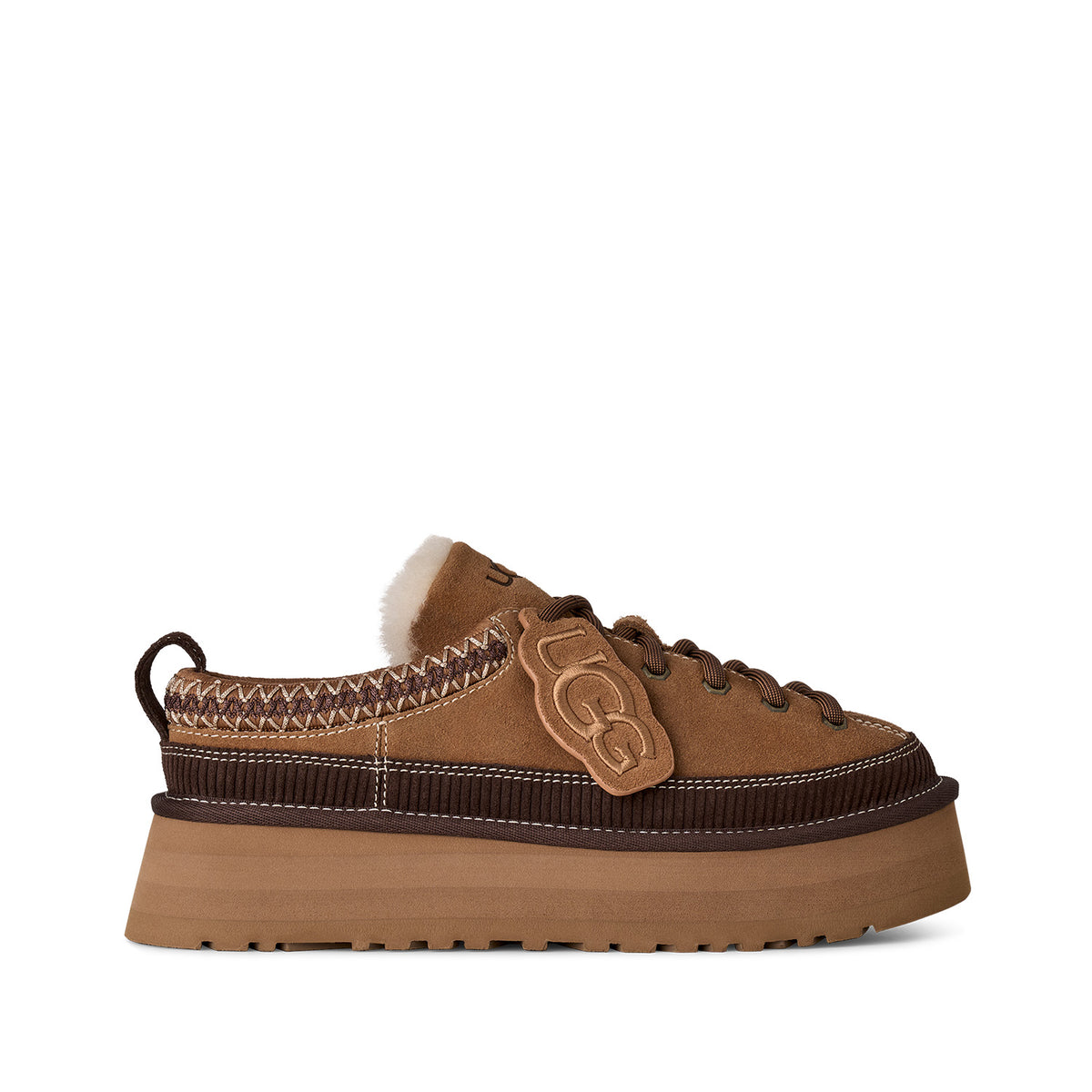 UGG Women's Heritage Lace-Up Slipper in Chestnut