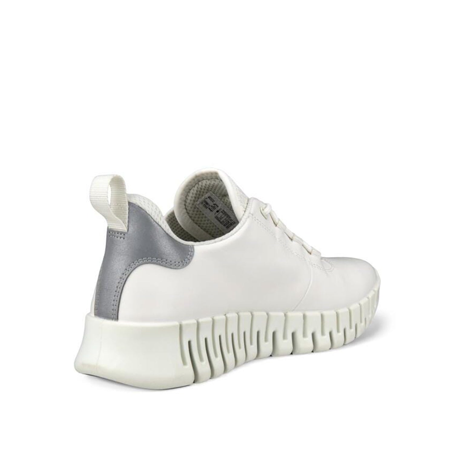 Baskets ECCO Gruuv Lea pour femme, coloris blanc/gris clair