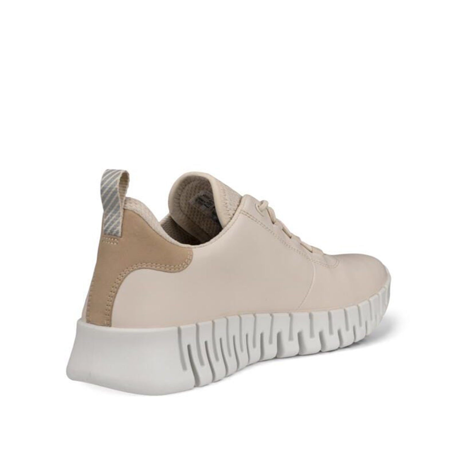 ECCO Women's Gruuv Sneaker Lea in Limestone/Powder