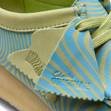 Clarks Women's Wallabee in Blue/Lime Print