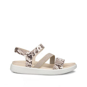 ECCO Women's Flowt 2-Strap in Bright White/Imperial Purple