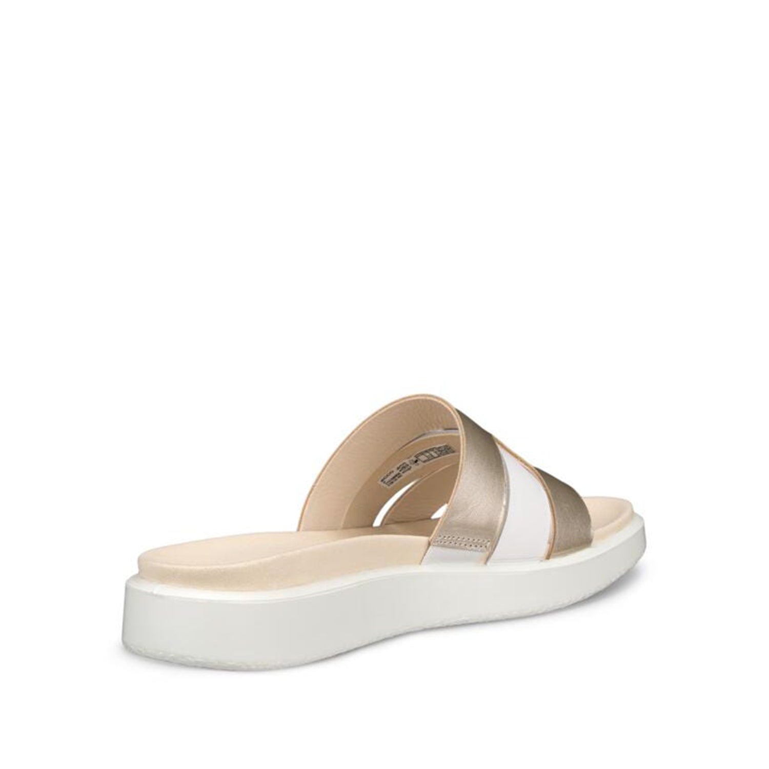 ECCO Women's Flowt Slide in White/Pure Gold