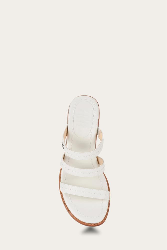 Frye  Women's Estelle Strappy Slide White M