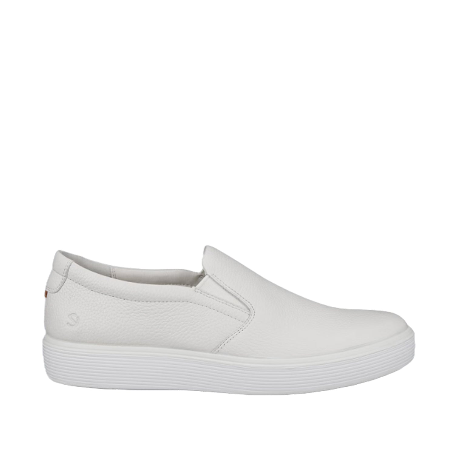 White slip-on sneaker shoe on white background