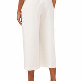 Vince Camuto Apparel Women's Belted Poly Base Cloth Cullotes White Reg