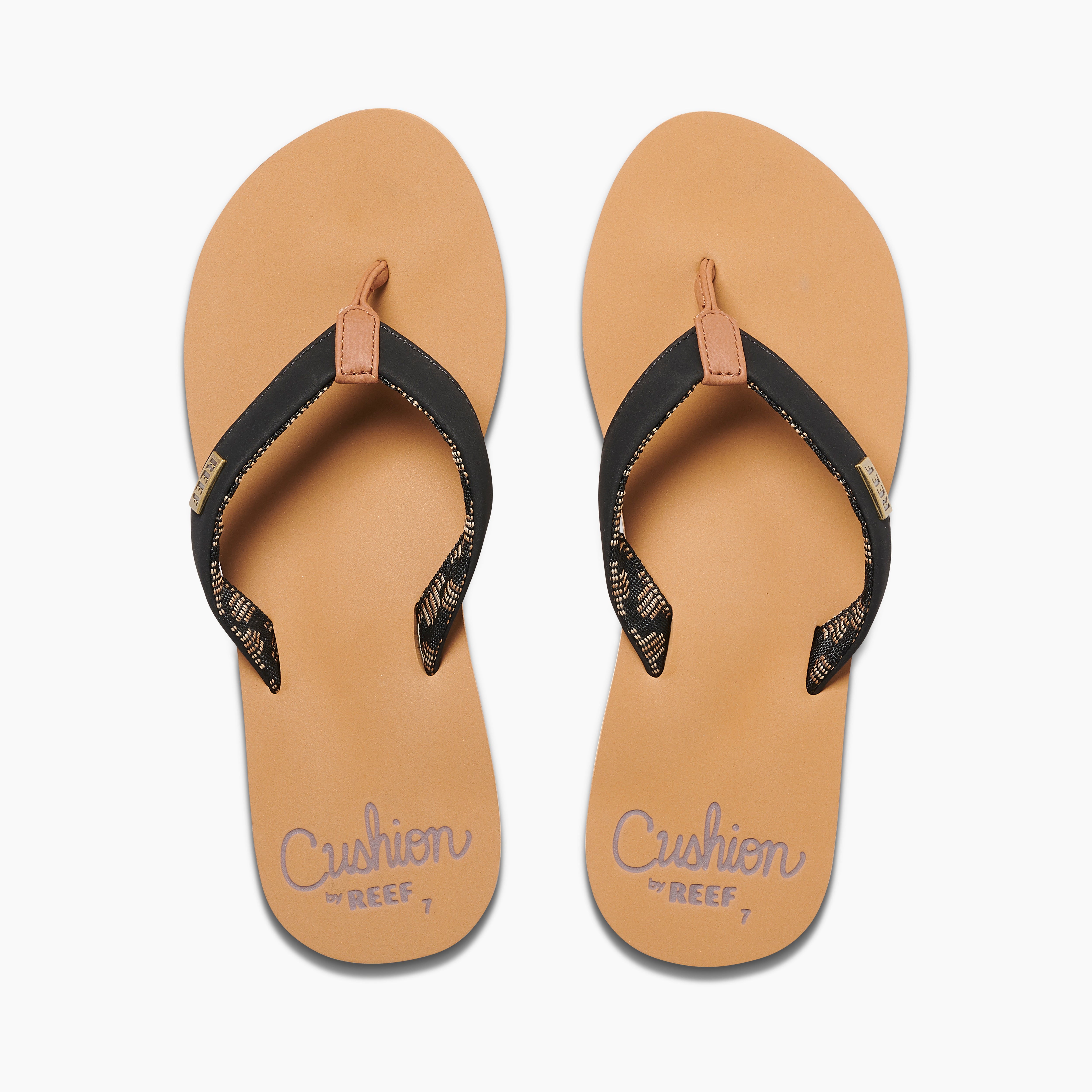 Reef Women's Reef Cushion Sands In Black/Tan M
