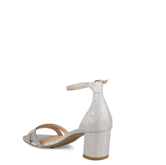 Ingrid argentée, robe American Glamour pour femme