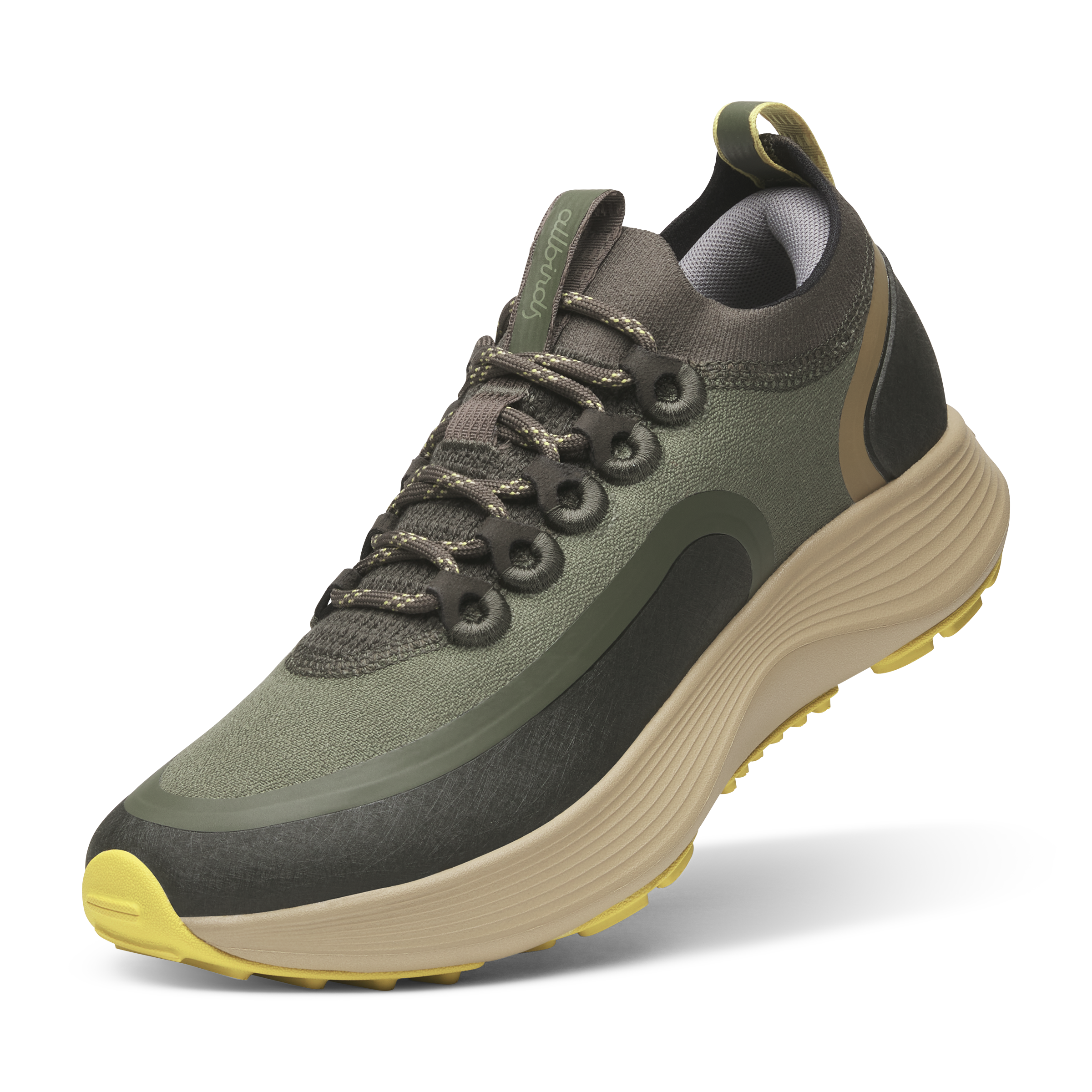 Allbirds Women's Strider Explore in Rustic Green/Hazy Beige