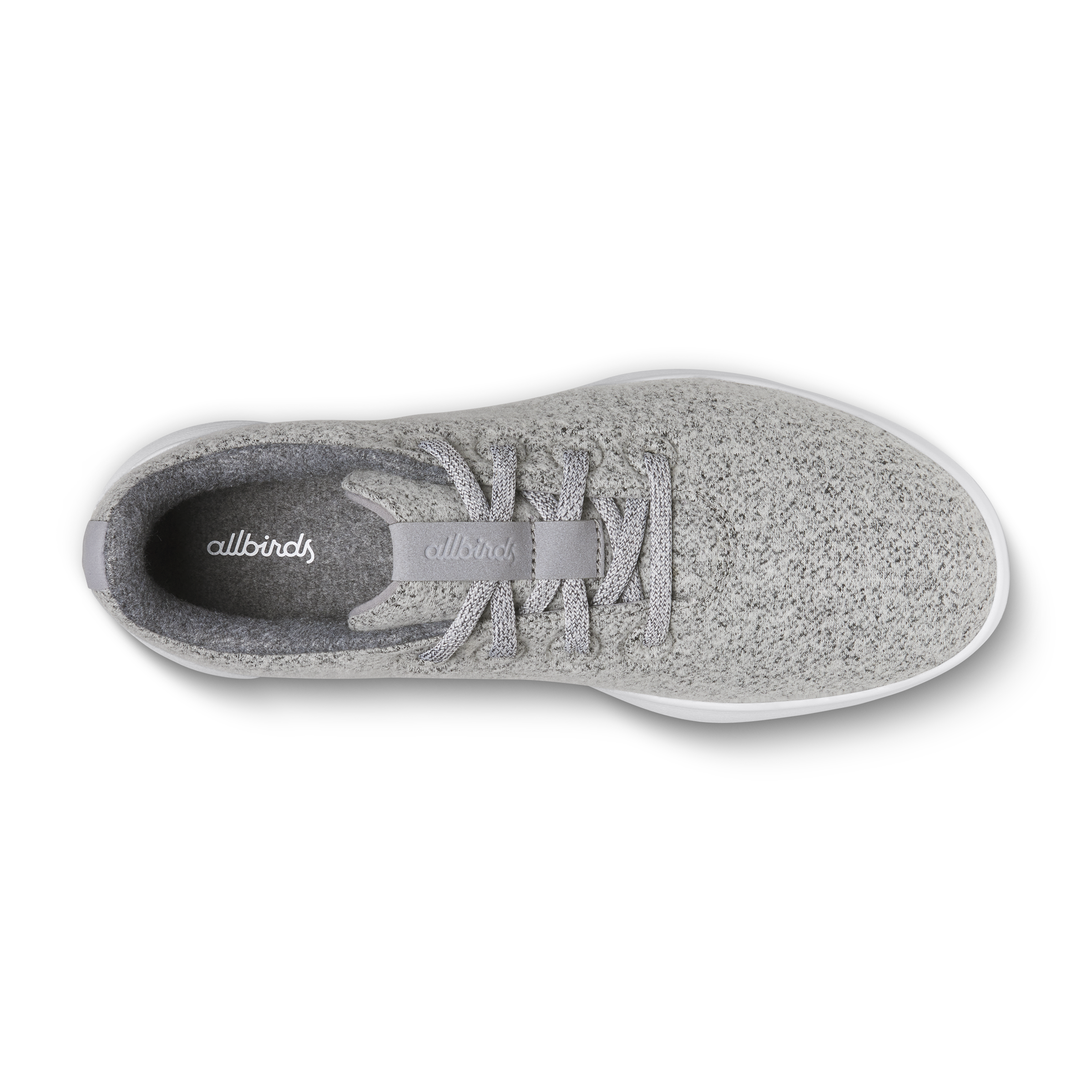 Chaussures de course en laine pour femmes Allbirds Wool Runner NZ, coloris gris moyen/blizzard