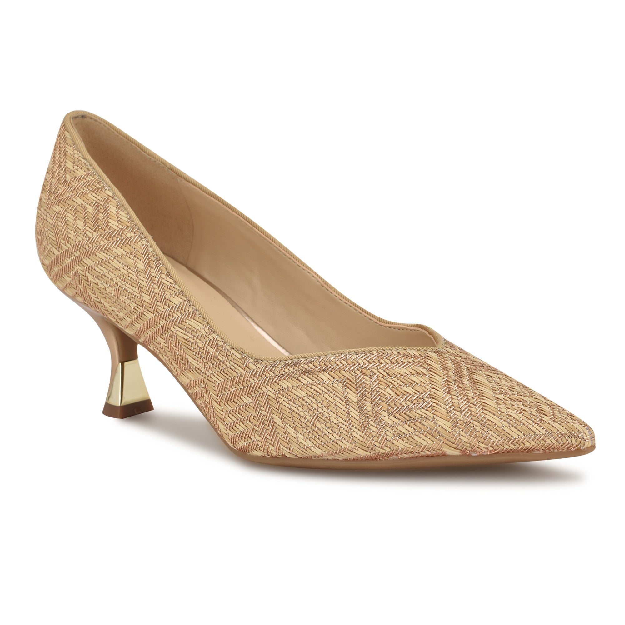Nine West Women's Apeahp2 In Natural/Natural/Metallic