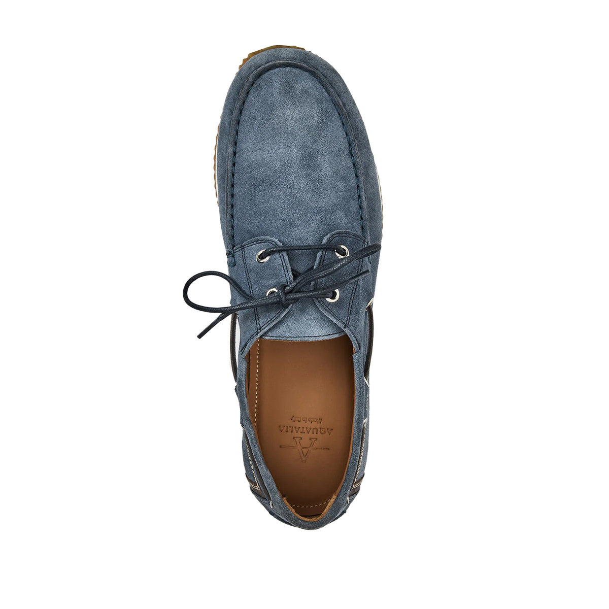 Aquatalia Men's Lido Boat Moccasin in Jean