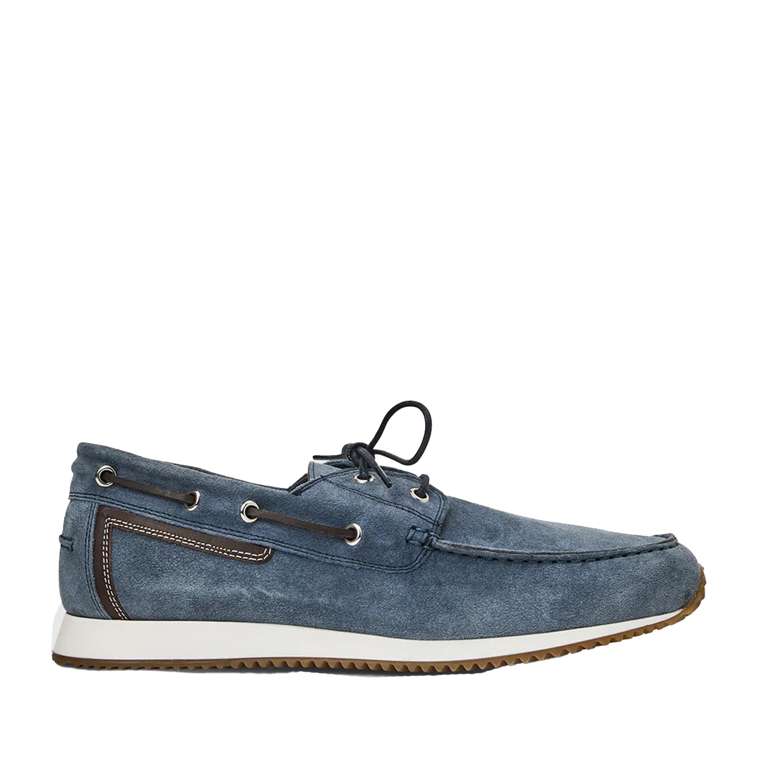 Aquatalia Men's Lido Boat Moccasin in Jean