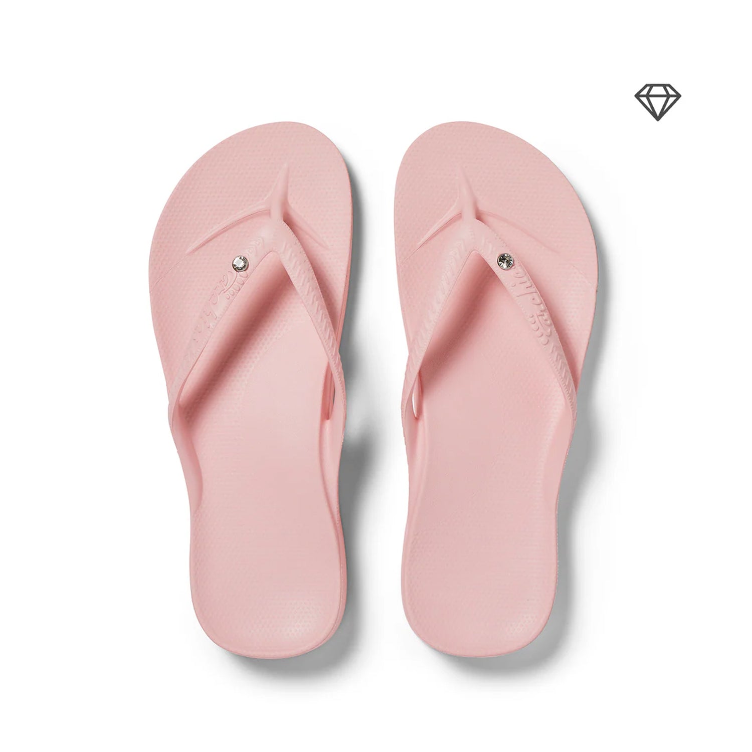 Archies Women's Support Flip Flops in Crystal Pink