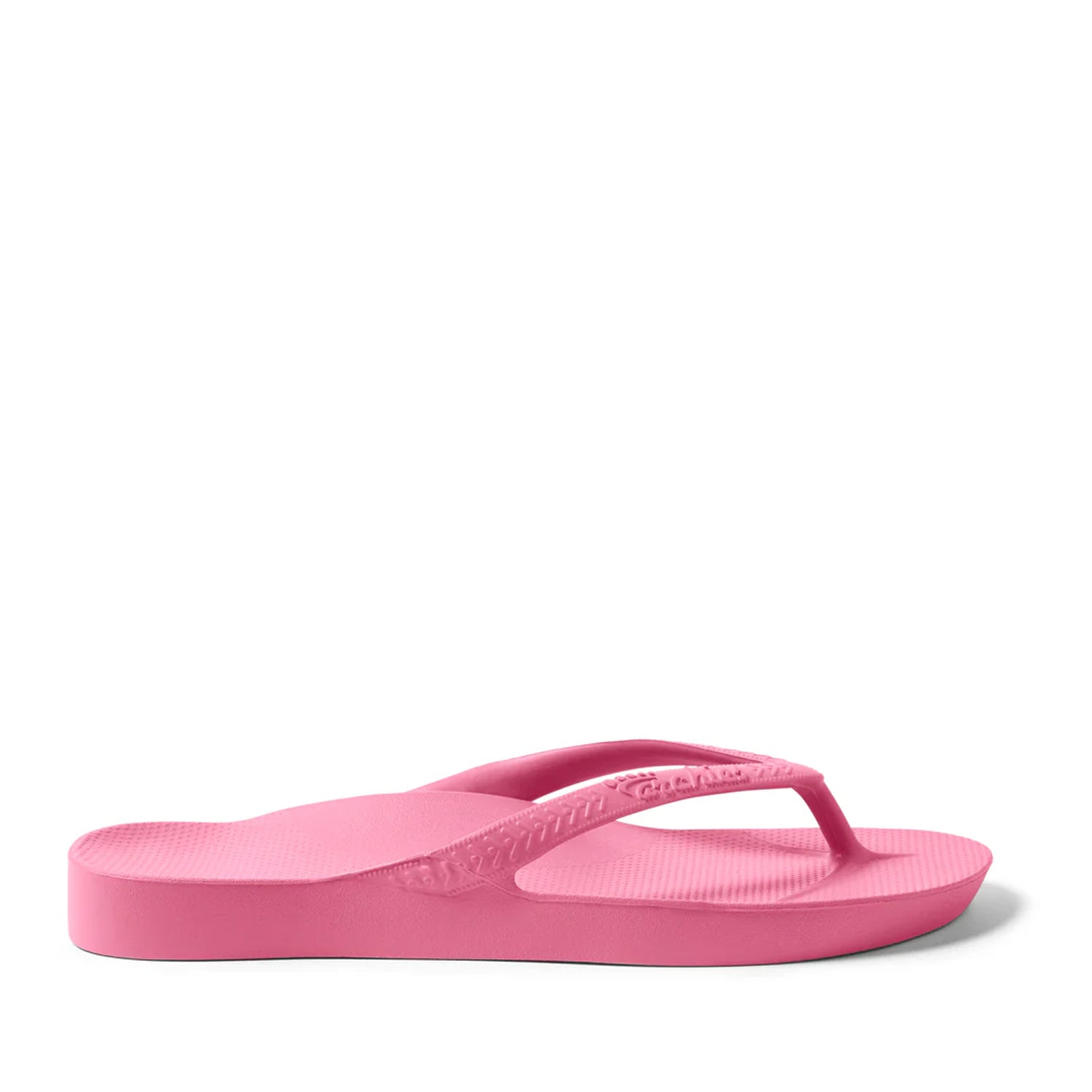 Hot Pink thong flip flops on a Hot Pink background