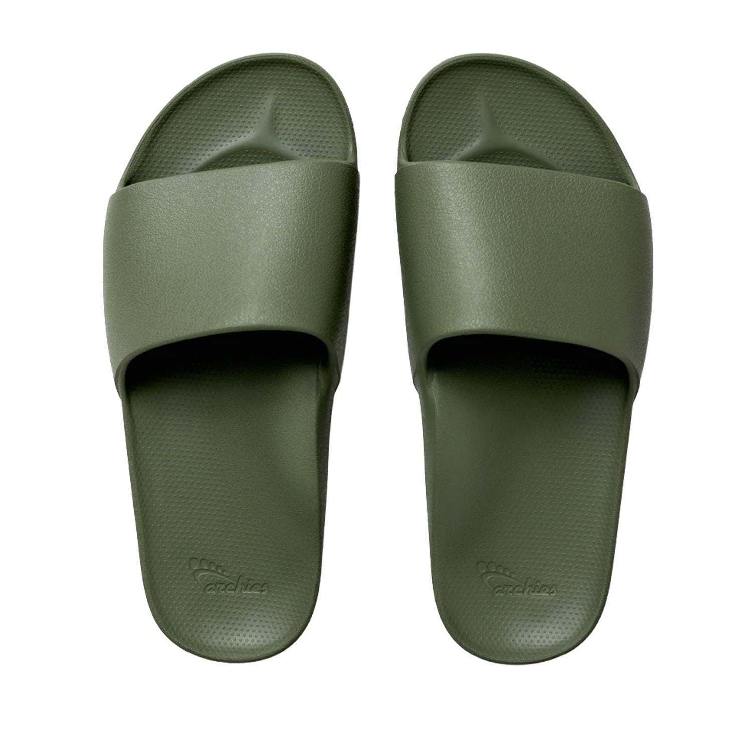 Archies Unisex Arch Support Slides in Olive