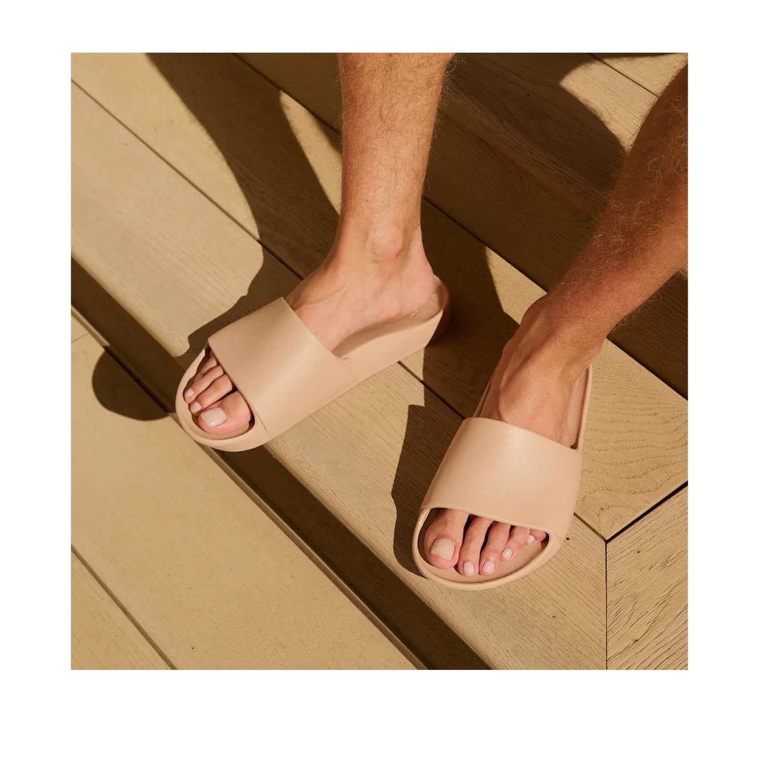 Archies Unisex Arch Support Slides in Tan