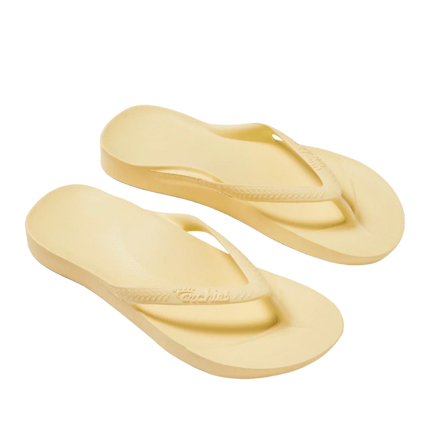 Archies Unisex Support Flip Flops in Lemon